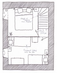 plan des chambres du gite, a louer ete comme hiver en Haute Ariege