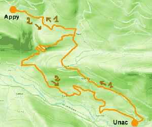 carte balade sur la corniche avec un ane